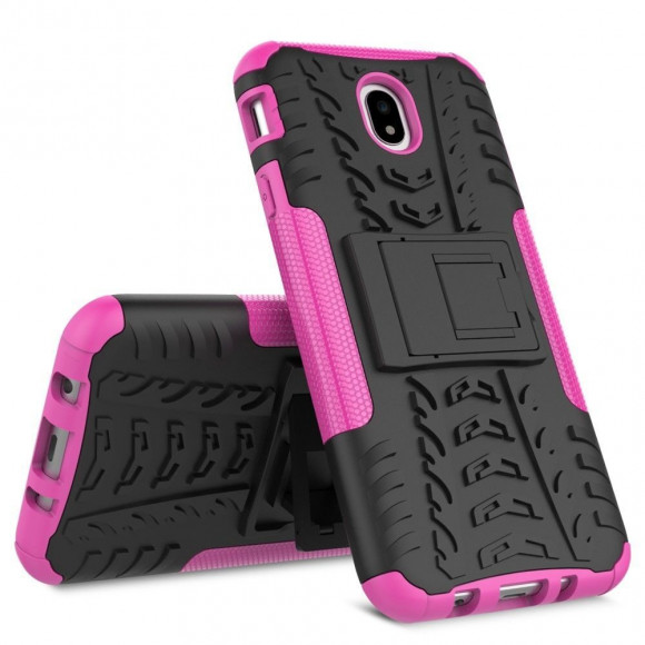 Чехол Hybrid Armor для Samsung Galaxy J7 2017 (черный + розовый) Чехол Hybrid Armor для Samsung Galaxy J7 2017 (черный + розовый)