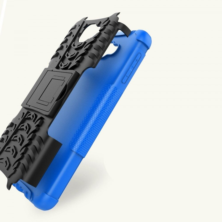 Чехол Hybrid Armor для Samsung Galaxy J5 Prime SM-G570F (черный + голубой)