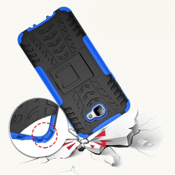 Чехол Hybrid Armor для Samsung Galaxy J5 Prime SM-G570F (черный + голубой)