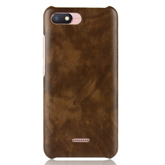 Чехол Litchi Texture для Xiaomi Redmi 6A (коричневый) Чехол Litchi Texture для Xiaomi Redmi 6A (коричневый)