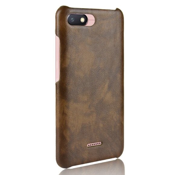 Чехол Litchi Texture для Xiaomi Redmi 6A (коричневый) Чехол Litchi Texture для Xiaomi Redmi 6A (коричневый)