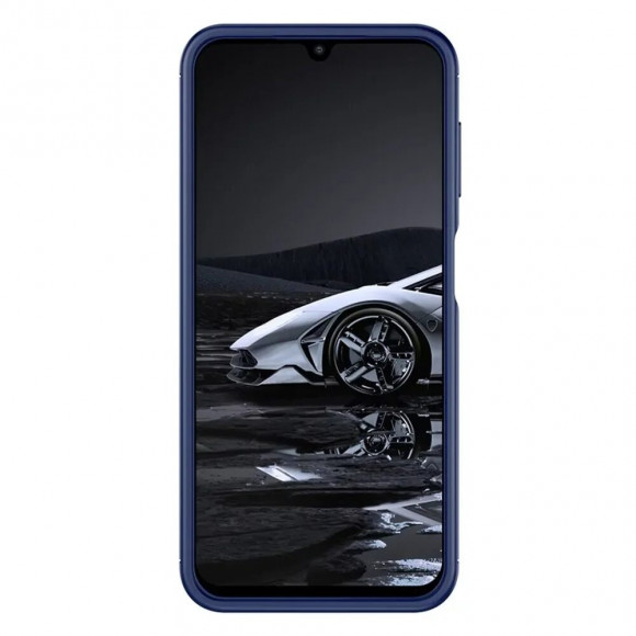 Чехол-накладка Litchi Grain для Samsung Galaxy A14 (темно-синий)