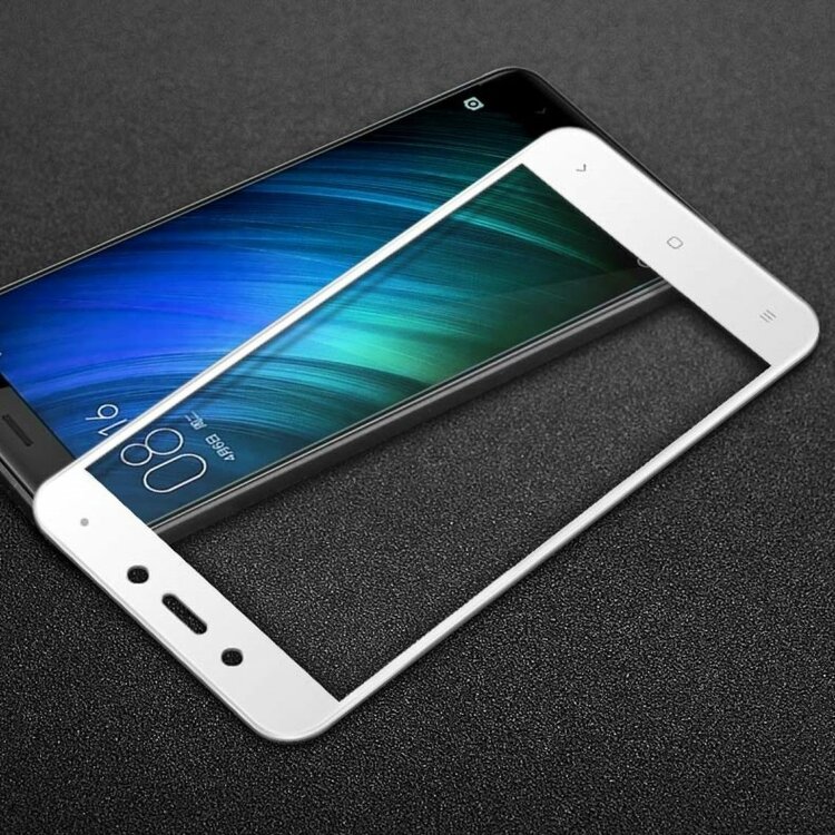 Защитное стекло 3D для Xiaomi Redmi Note 4 (белый)