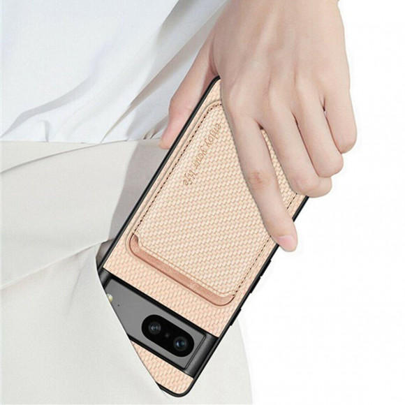 Чехол с магнитным держателем карт для Google Pixel 8 (бежевый) Чехол с магнитным держателем карт для Google Pixel 8 (бежевый)