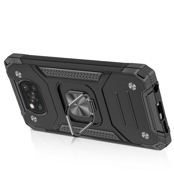 Чехол-накладка Shock-Absorption для Xiaomi Poco X3 NFC / Poco X3 / Poco X3 Pro (черный)