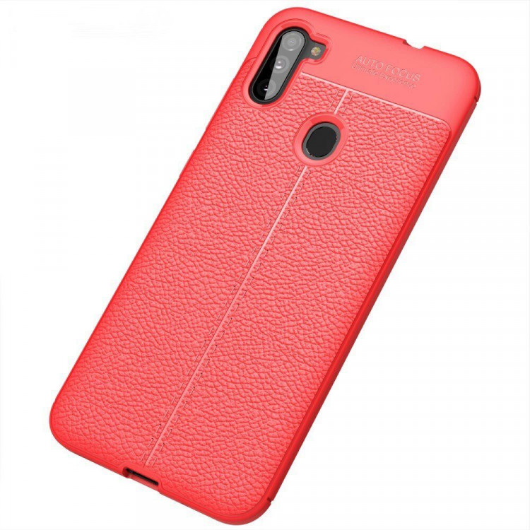 Чехол-накладка Litchi Grain для Samsung Galaxy A11 / Galaxy M11 (красный)