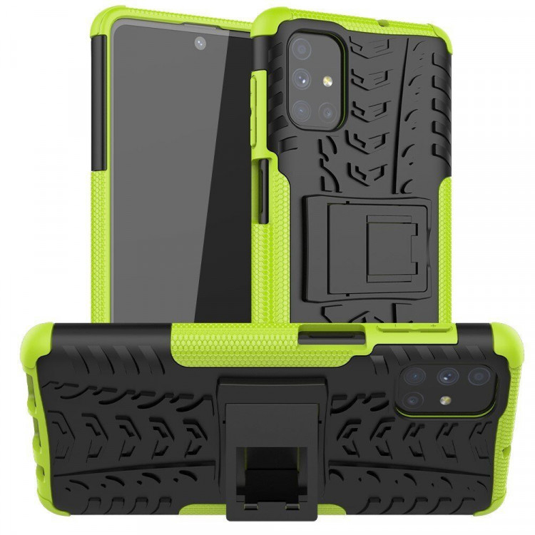Чехол Hybrid Armor для Samsung Galaxy M51 (черный + зеленый)