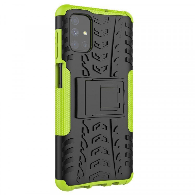 Чехол Hybrid Armor для Samsung Galaxy M51 (черный + зеленый)
