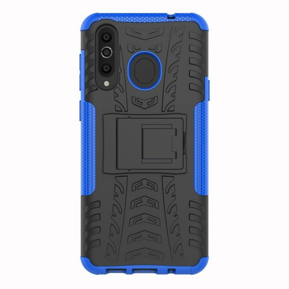 Чехол Hybrid Armor для Samsung Galaxy A8s (черный + голубой)