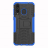 Чехол Hybrid Armor для Samsung Galaxy A8s (черный + голубой)