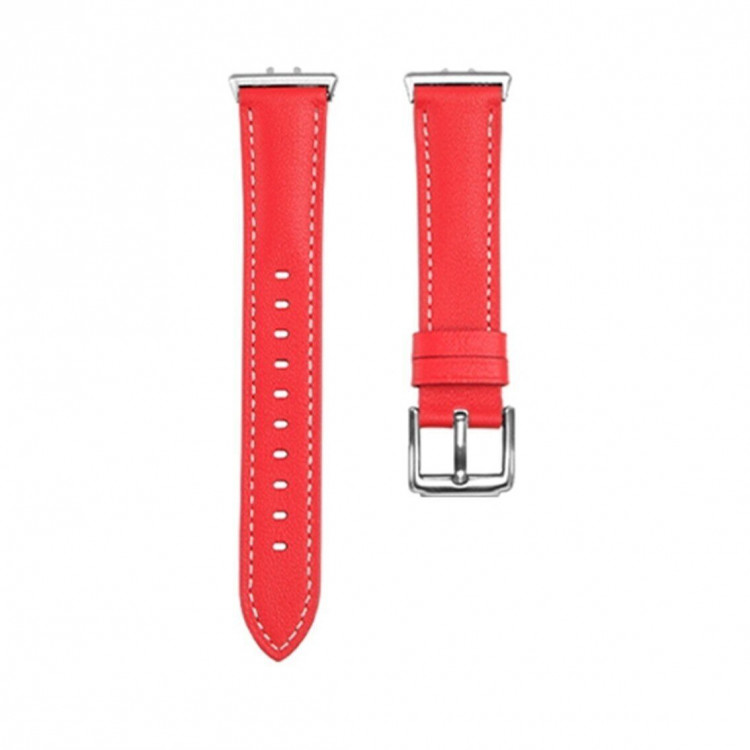 Кожаный ремешок для Samsung Galaxy Fit 3 SM-R390 (красный)