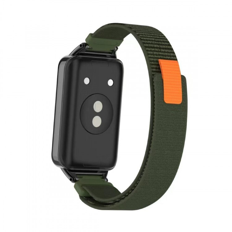Ремешок с нейлоновой петлей для Honor Band 9 (армейский зеленый)