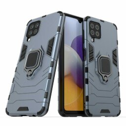 Чехол Armor Ring Holder для Samsung Galaxy A22 (темно-синий)