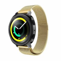 Миланский сетчатый браслет Luxury для Samsung Gear Sport / Gear S2 Classic / Galaxy Watch 42мм / Watch Active / Watch 3 (41мм) / Watch4 (золотой)