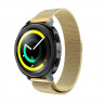 Миланский сетчатый браслет Luxury для Samsung Gear Sport / Gear S2 Classic / Galaxy Watch 42мм / Watch Active / Watch 3 (41мм) / Watch4 (золотой)