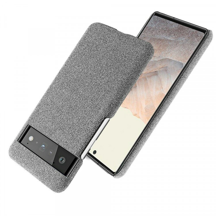 Тканевый чехол для Google Pixel 6a (светло-серый)