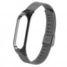 Сетчатый браслет с застежкой для Xiaomi Mi Band 4 (черный)