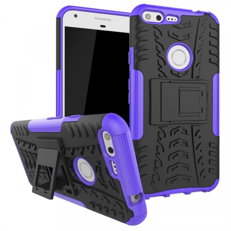 Чехол Hybrid Armor для Google Pixel XL (черный + фиолетовый)