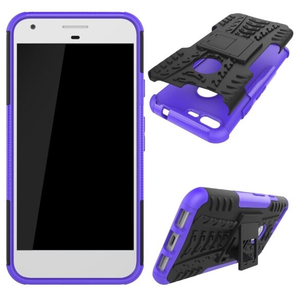 Чехол Hybrid Armor для Google Pixel XL (черный + фиолетовый) Чехол Hybrid Armor для Google Pixel XL (черный + фиолетовый)