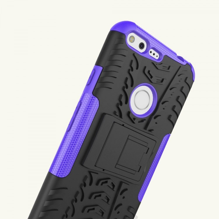 Чехол Hybrid Armor для Google Pixel XL (черный + фиолетовый)