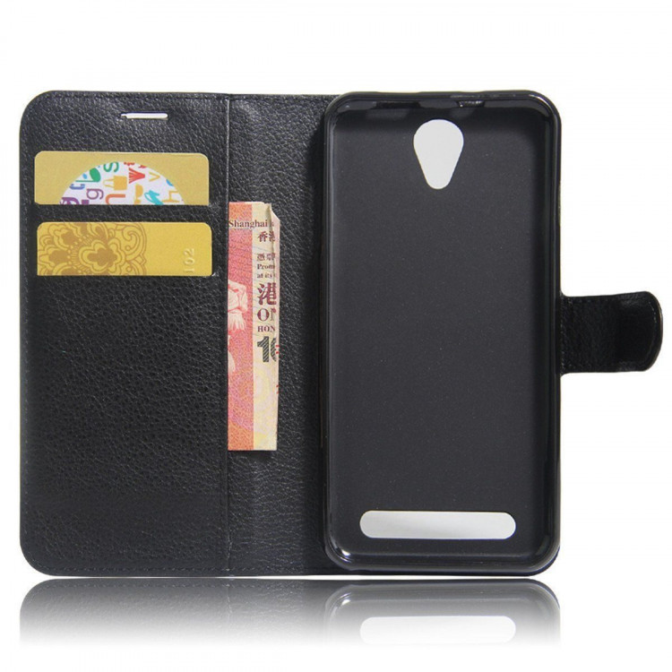Чехол с визитницей для Lenovo Vibe C2 (черный)
