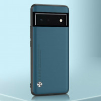 Чехол из искусственной кожи для Google Pixel 6a (серо-синий)