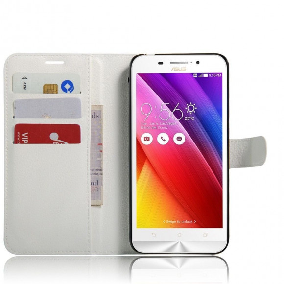 Чехол с визитницей для Asus Zenfone Max (ZC550KL) (белый) Чехол с визитницей для Asus Zenfone Max (ZC550KL) (белый)