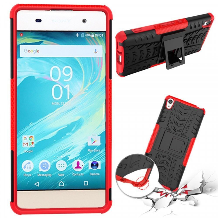 Чехол Hybrid Armor для Sony Xperia XA (черный + красный)