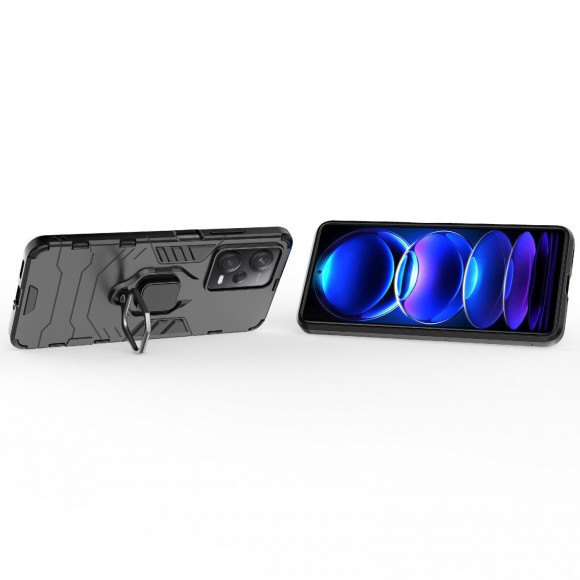 Чехол Armor Ring Holder для Xiaomi Redmi Note 12 Pro Plus (черный)