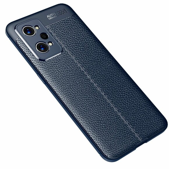 Чехол-накладка Litchi Grain для Realme GT2 Pro (темно-синий) Чехол-накладка Litchi Grain для Realme GT2 Pro (темно-синий)