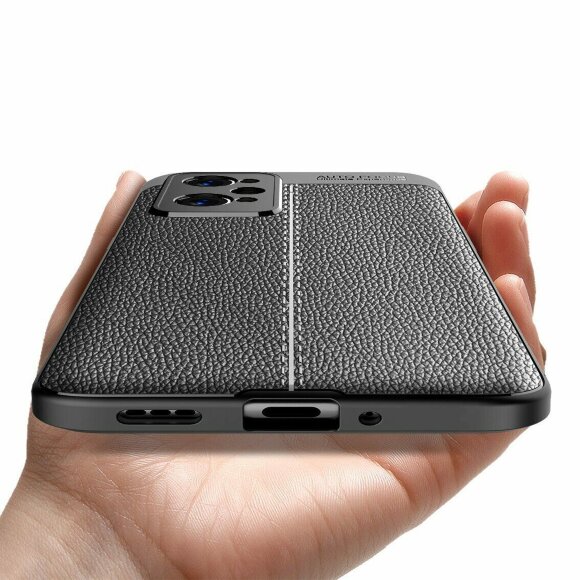 Чехол-накладка Litchi Grain для Realme GT2 Pro (темно-синий) Чехол-накладка Litchi Grain для Realme GT2 Pro (темно-синий)
