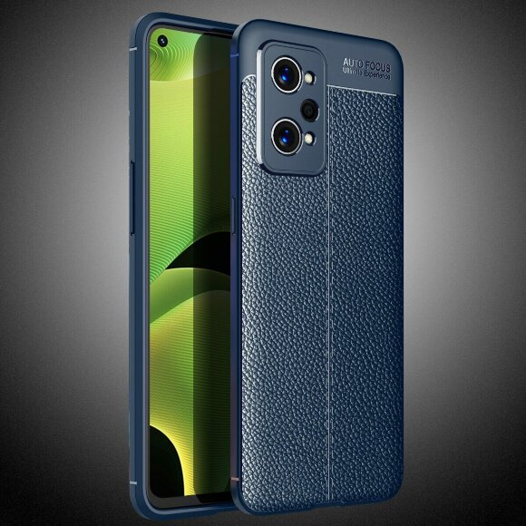 Чехол-накладка Litchi Grain для Realme GT2 Pro (темно-синий) Чехол-накладка Litchi Grain для Realme GT2 Pro (темно-синий)
