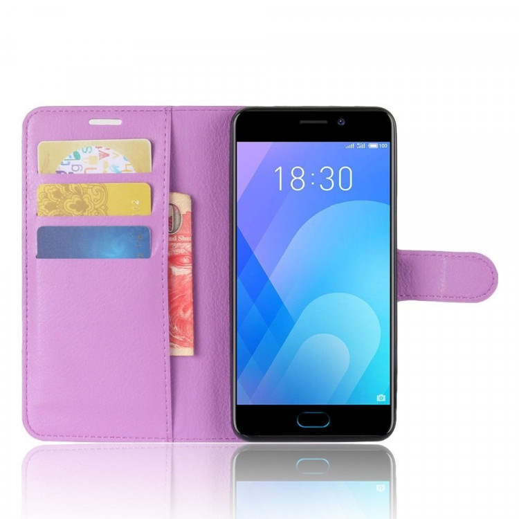 Чехол с визитницей для Meizu M6 Note (фиолетовый)