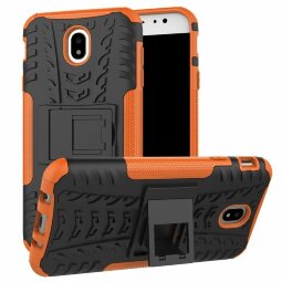 Чехол Hybrid Armor для Samsung Galaxy J7 2017 (черный + оранжевый)