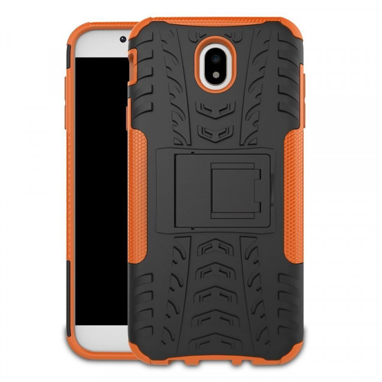 Чехол Hybrid Armor для Samsung Galaxy J7 2017 (черный + оранжевый)