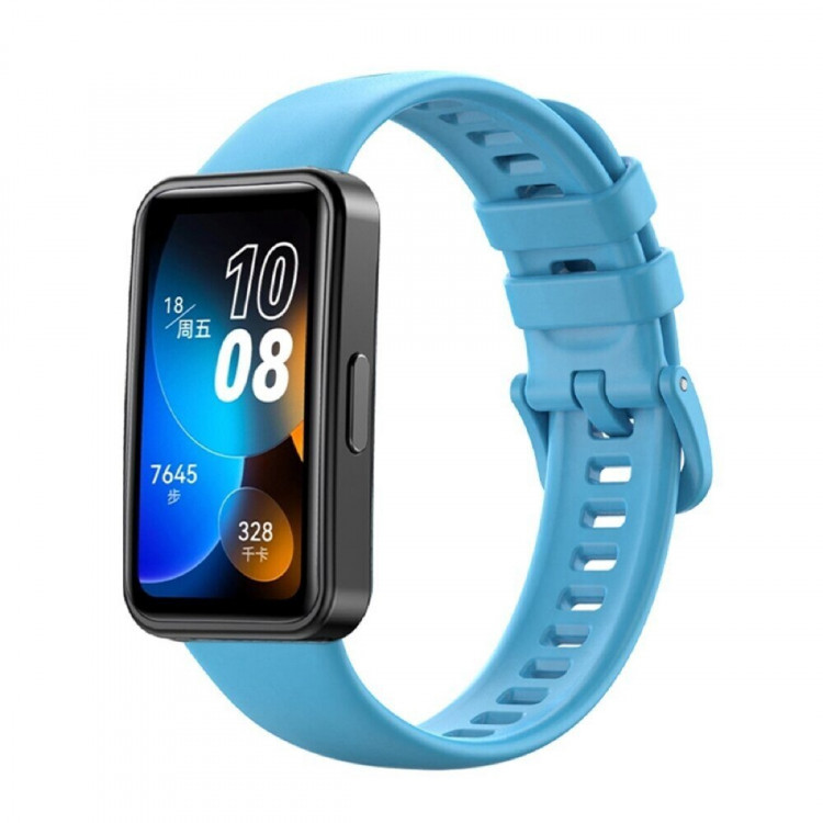 Силиконовый ремешок для HUAWEI Band 8, HUAWEI Band 9 (голубой)