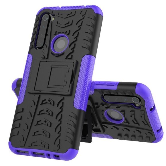 Чехол Hybrid Armor для Xiaomi Redmi Note 8 (черный + фиолетовый) Чехол Hybrid Armor для Xiaomi Redmi Note 8 (черный + фиолетовый)