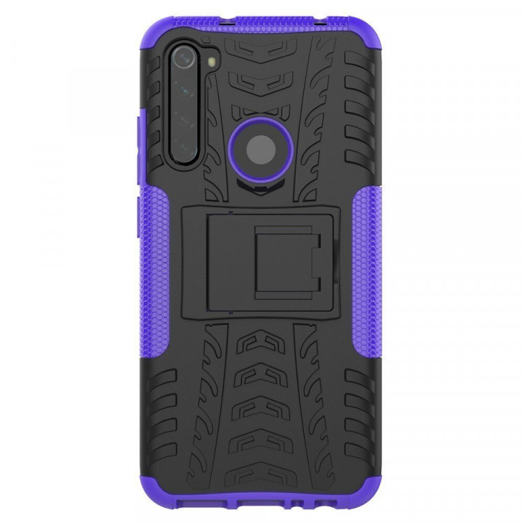 Чехол Hybrid Armor для Xiaomi Redmi Note 8 (черный + фиолетовый)