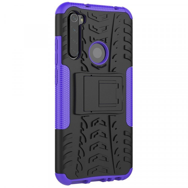 Чехол Hybrid Armor для Xiaomi Redmi Note 8 (черный + фиолетовый)
