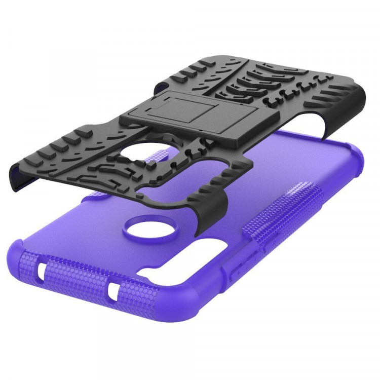 Чехол Hybrid Armor для Xiaomi Redmi Note 8 (черный + фиолетовый)