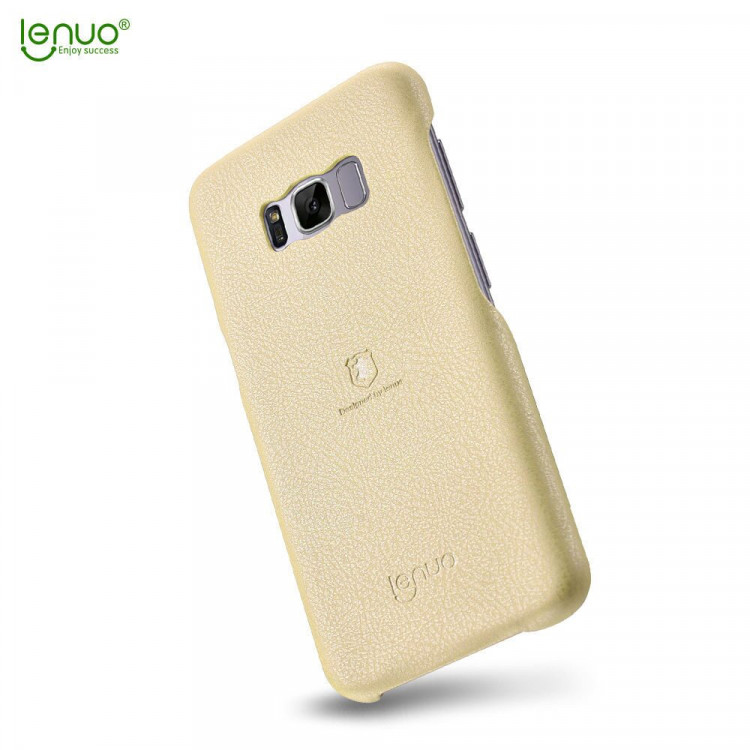 Кожаная накладка LENUO для Samsung Galaxy S8 (золотой)
