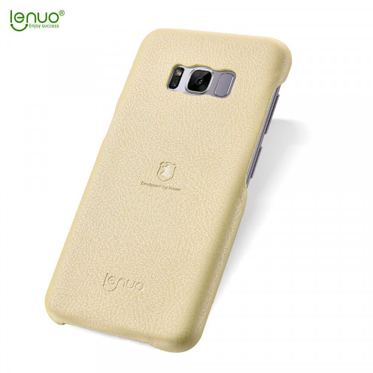 Кожаная накладка LENUO для Samsung Galaxy S8 (золотой)