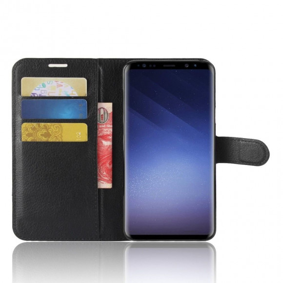 Чехол с визитницей для Samsung Galaxy S9+ (черный) Чехол с визитницей для Samsung Galaxy S9+ (черный)