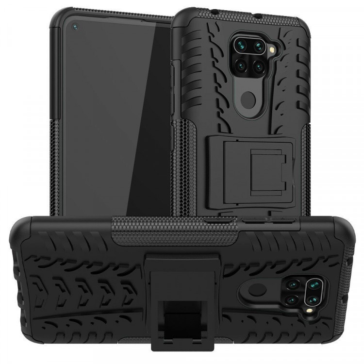 Чехол Hybrid Armor для Xiaomi Redmi Note 9 (черный)