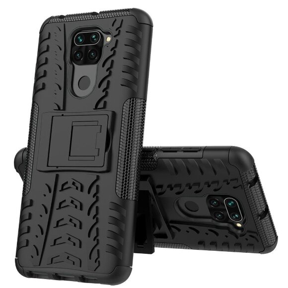 Чехол Hybrid Armor для Xiaomi Redmi Note 9 (черный) Чехол Hybrid Armor для Xiaomi Redmi Note 9 (черный)