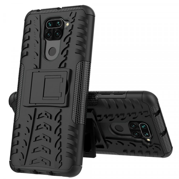 Чехол Hybrid Armor для Xiaomi Redmi Note 9 (черный)