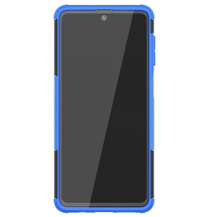Чехол Hybrid Armor для Samsung Galaxy M51 (черный + голубой)