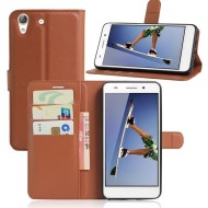 Чехол с визитницей для Huawei Y6 II (коричневый) Чехол с визитницей для Huawei Y6 II (коричневый)