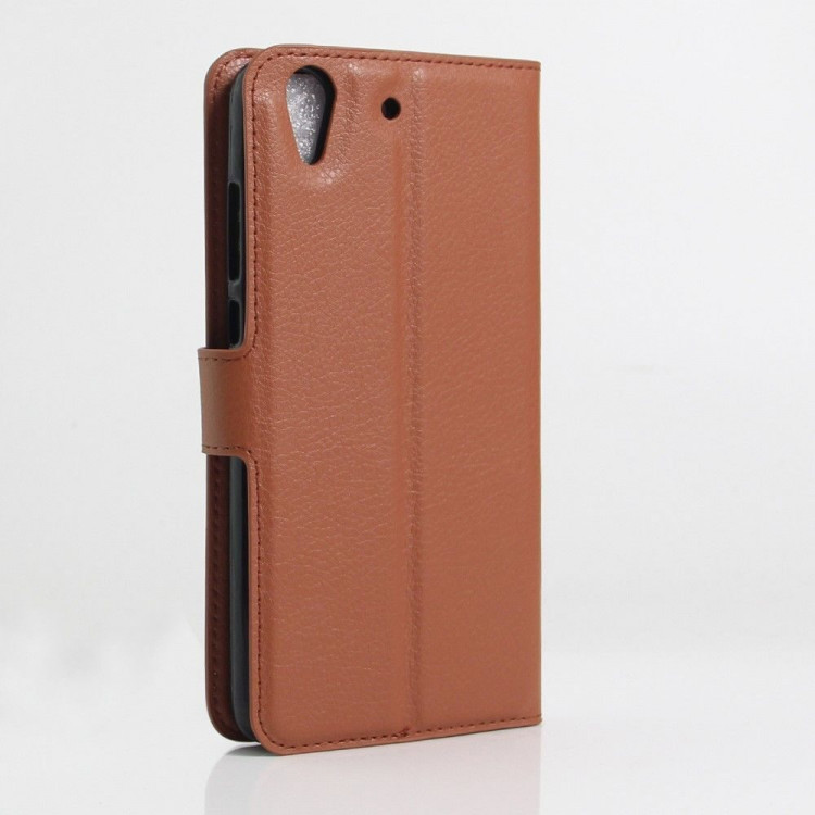 Чехол с визитницей для Huawei Y6 II (коричневый)