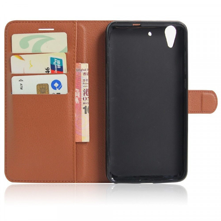 Чехол с визитницей для Huawei Y6 II (коричневый)